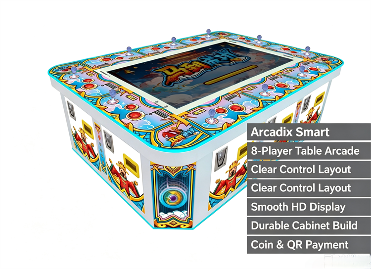 Flat‑Screen HD Fish‑Hunting Redemption Arcade Machine